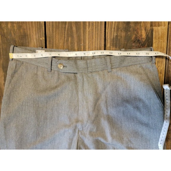 Peter Millar Mens Sz 34Wx31L Wool Bamboo Blend Dress Slacks Gray Pants Trousers - Picture 6 of 10